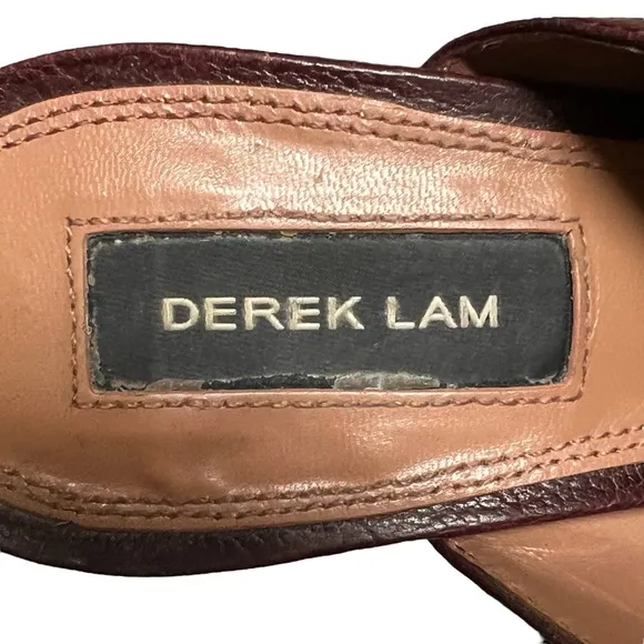 Derek Lam Leather Studded Platform Heeled Mules Size 7