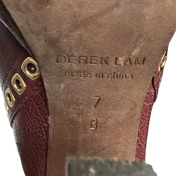 Derek Lam Leather Studded Platform Heeled Mules Size 7