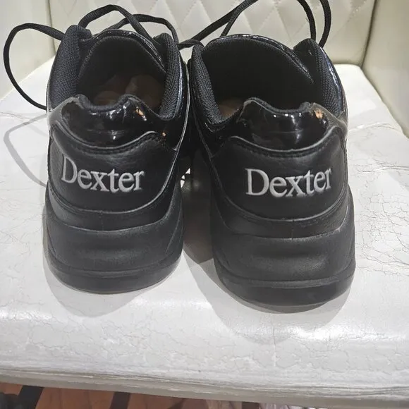 Dexter Mens Black Bowling Shoes Size 12 MEU 44.5 Slide-Rite Soles Comfortable &amp;