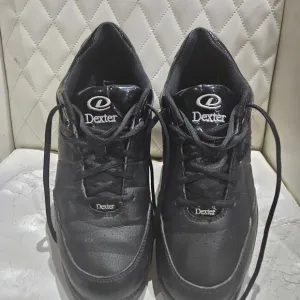 Dexter Mens Black Bowling Shoes Size 12 MEU 44.5 Slide-Rite Soles Comfortable &amp;