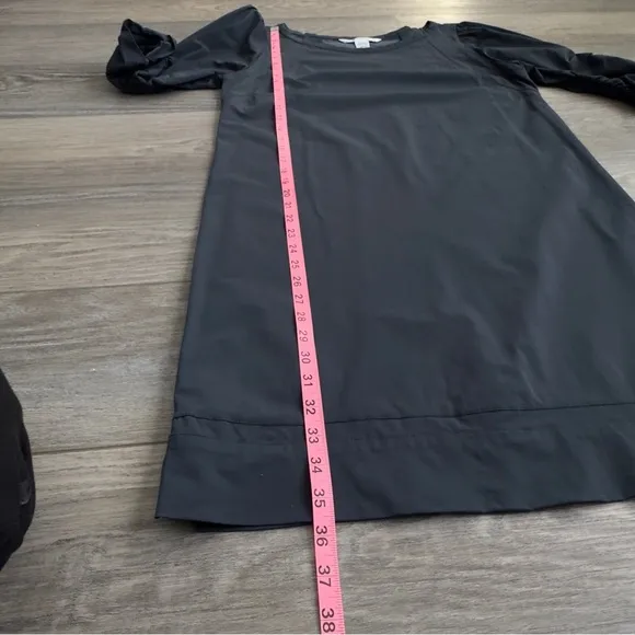 Diane Von Furstenberg - Dark Grey Dress W/ Ruched Short Sleeves Size 12