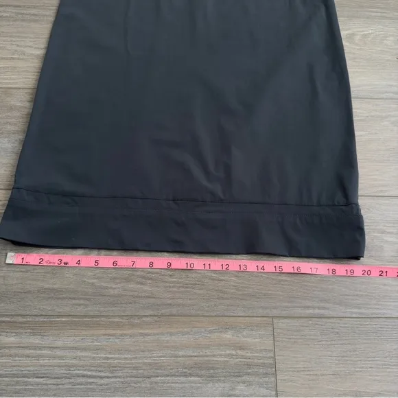 Diane Von Furstenberg - Dark Grey Dress W/ Ruched Short Sleeves Size 12
