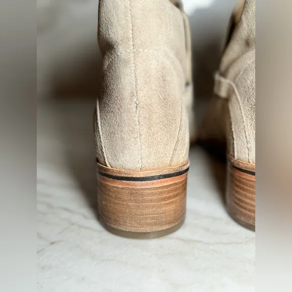 Diba True Caspian Beige Suede Boots New in Box