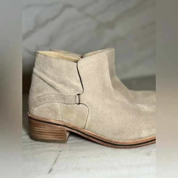 Diba True Caspian Beige Suede Boots New in Box