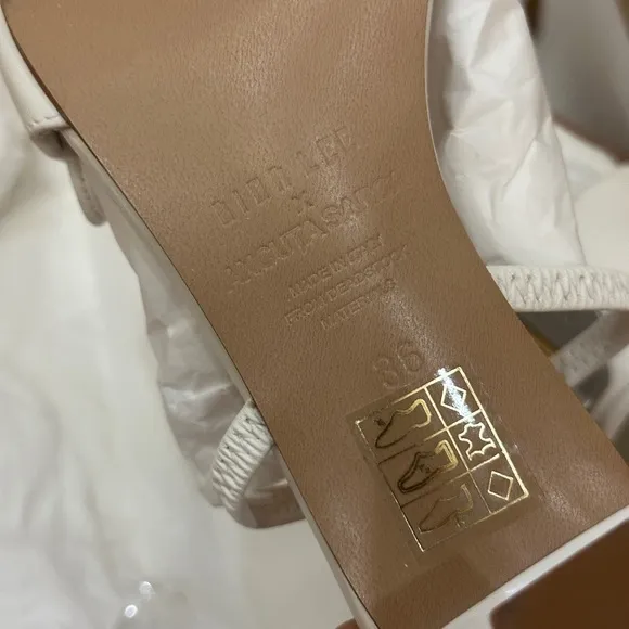 Dion Lee White Kitten Heel with buckle details