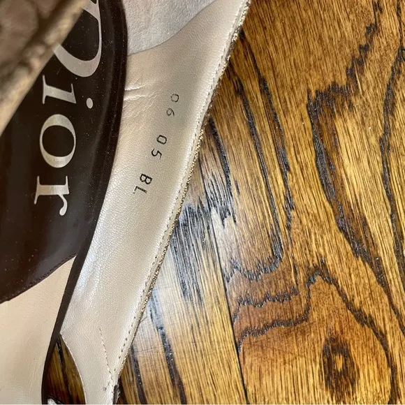 Dior Brown and Cream Kitten Heels Vintage