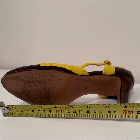 Dior Maryjane High Heels - Brown and Yellow Eu 36.5
