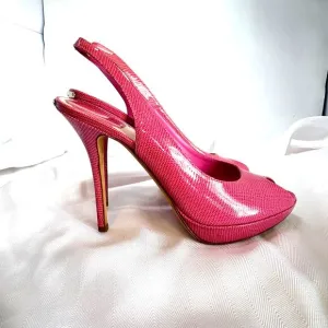 Dior Miss Dior Patent Leather Slingback Pumps in Fuschia Size IT 41 US 11