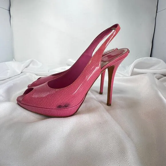 Dior Miss Dior Patent Leather Slingback Pumps in Fuschia Size IT 41 US 11