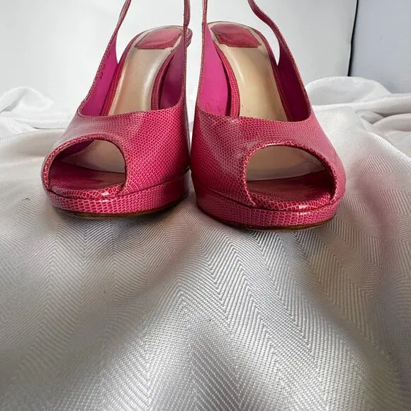 Dior Miss Dior Patent Leather Slingback Pumps in Fuschia Size IT 41 US 11