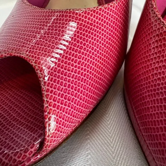 Dior Miss Dior Patent Leather Slingback Pumps in Fuschia Size IT 41 US 11