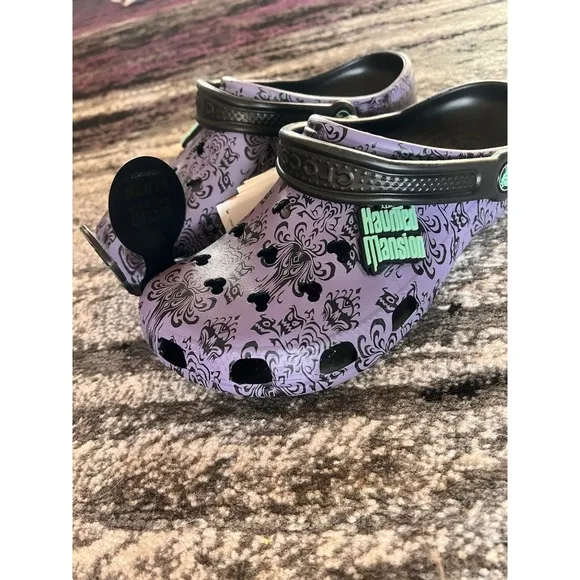 Disney Parks The Haunted Mansion Wallpaper Adult Clogs Crocs Size 4M/6W