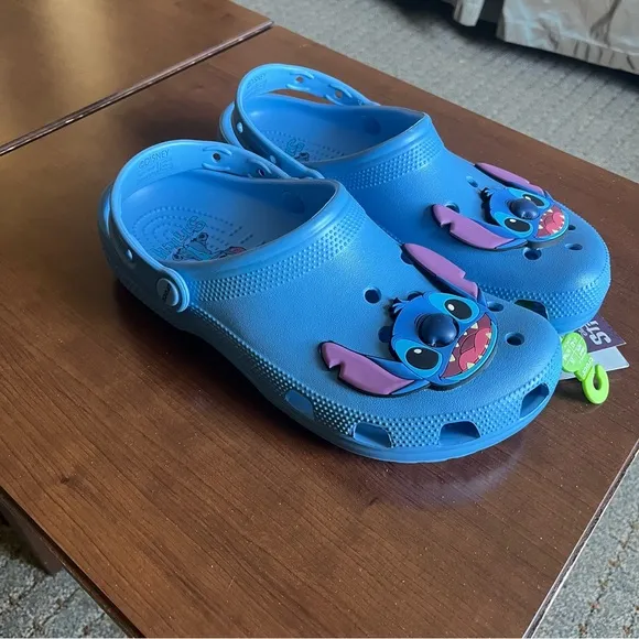 Disney Stitch Classic Clogs NEW with tags Blue Womens 10 Men’s 8 Crocs