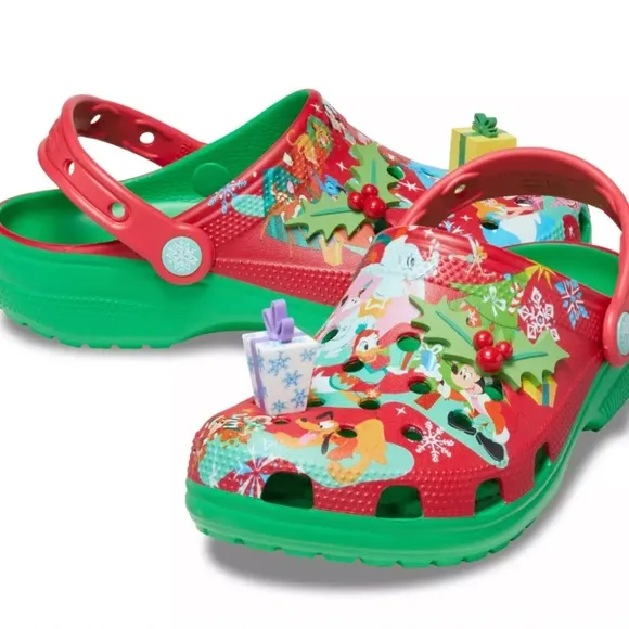 Disney x Crocs Mickey Mouse and Friends Holiday Clogs Woman's 8 limited edition