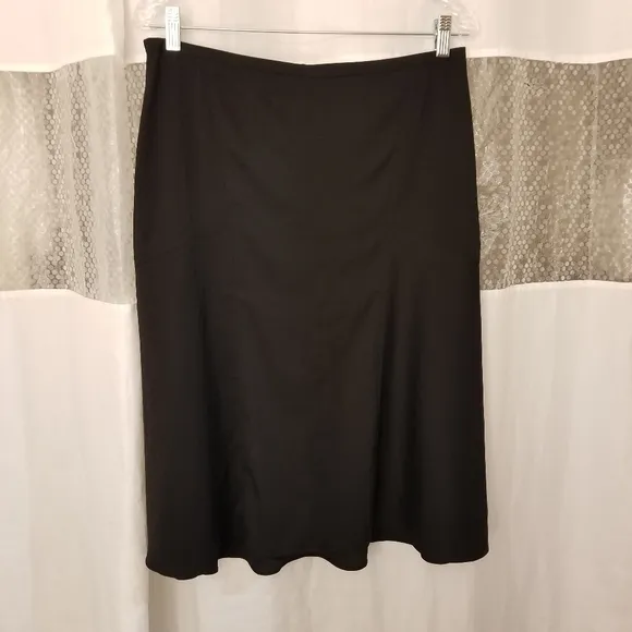 DKNY Black Silk Slip Skirt, Size 8, NWT, Y2K