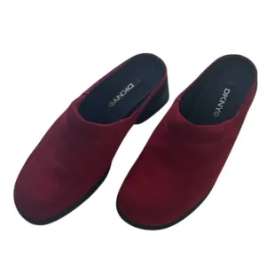 DKNY Red Suede Soft Leather Slip On Clogs Womens Size 6.5M