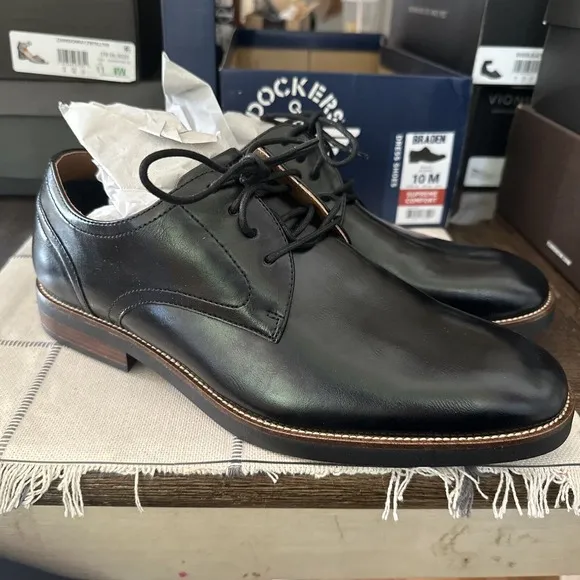 Dockers Mens Braden Plain-toe Dress Lace Up Oxford Shoes Size 10 M