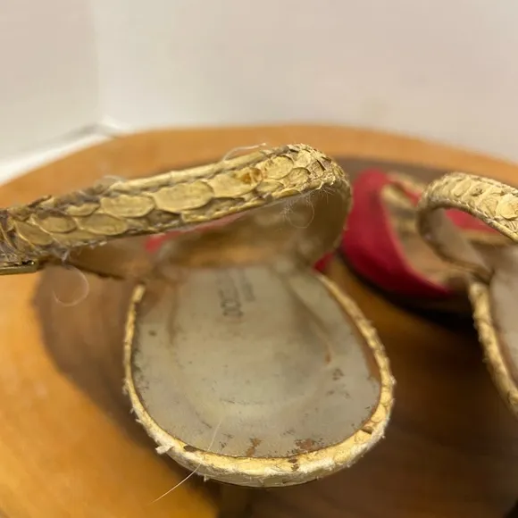 Dolce &amp; Gabana  snake Skin  Slingback Heels