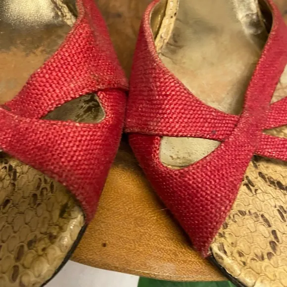 Dolce &amp; Gabana  snake Skin  Slingback Heels