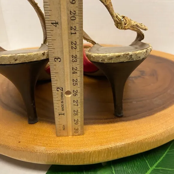 Dolce &amp; Gabana  snake Skin  Slingback Heels