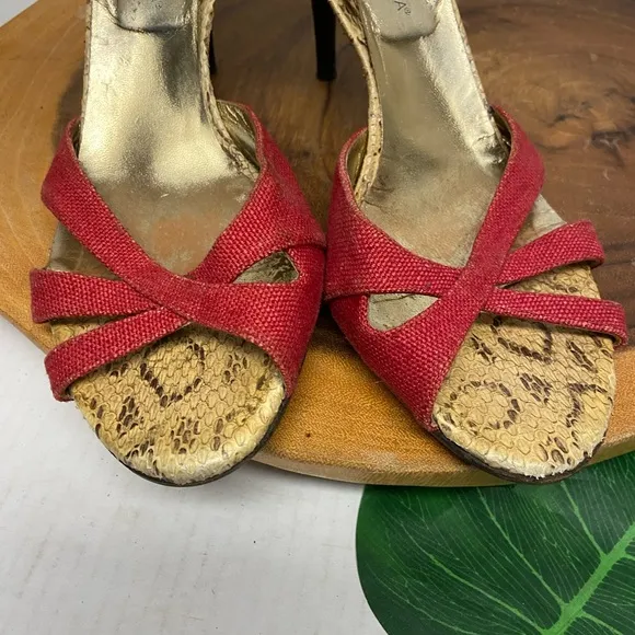 Dolce &amp; Gabana  snake Skin  Slingback Heels