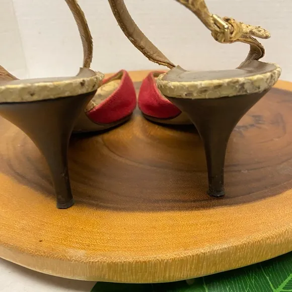 Dolce &amp; Gabana  snake Skin  Slingback Heels