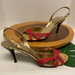 Dolce &amp; Gabana  snake Skin  Slingback Heels