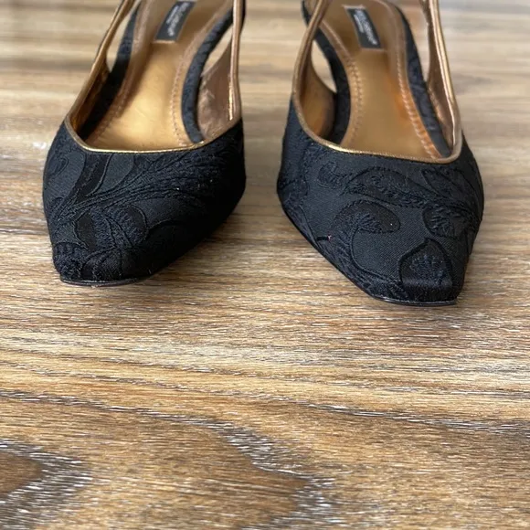 Dolce &amp; Gabbana Vintage Lace Slingback Heels