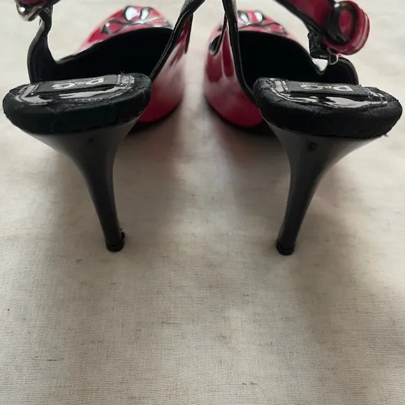 Dolce and Gabbana Y2K Pink Bow Slingback Heels