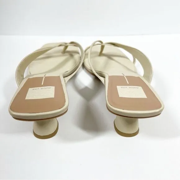 Dolce Vita Brevel Kitten Heel Flip Flop in Ivory Stella Women’s Size 12