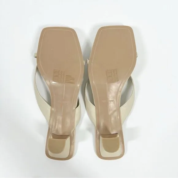 Dolce Vita Brevel Kitten Heel Flip Flop in Ivory Stella Women’s Size 12