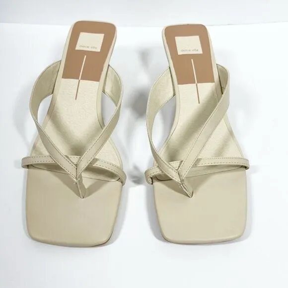 Dolce Vita Brevel Kitten Heel Flip Flop in Ivory Stella Women’s Size 12