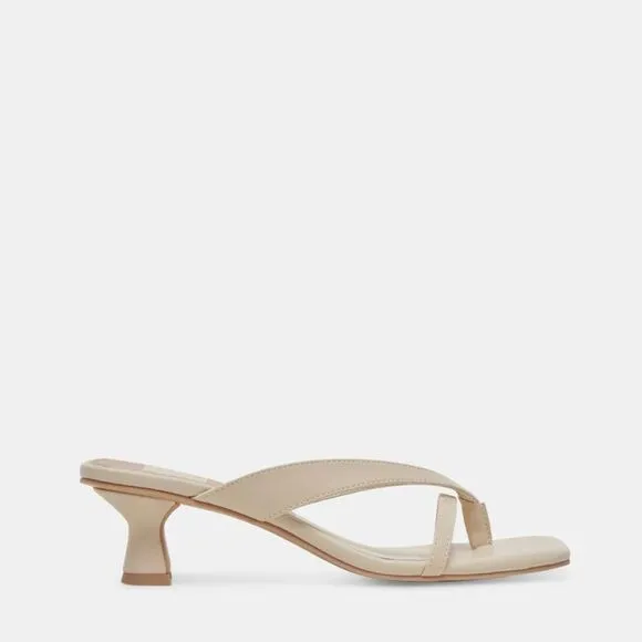 Dolce Vita Brevel Kitten Heel Flip Flop in Ivory Stella Women’s Size 12