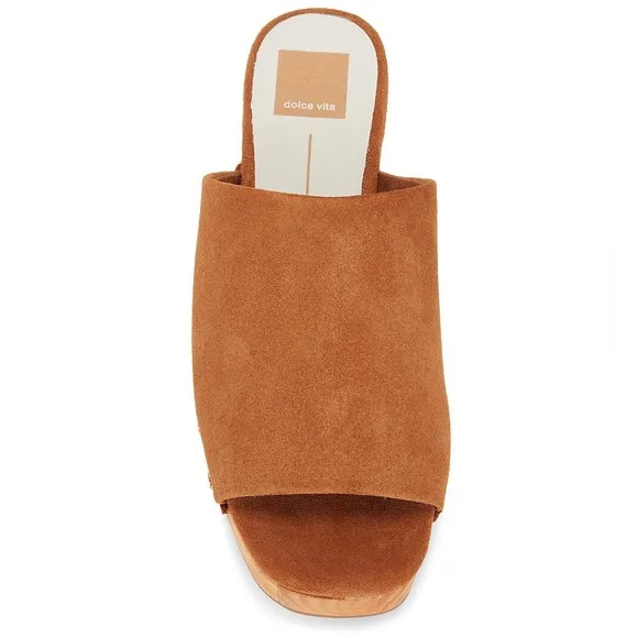 DOLCE VITA Dorado Studded Mule Sandal in Saddle Suede