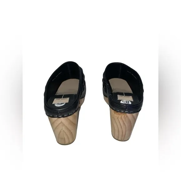 Dolce Vita Hila Leather Suede Block Mule Upper Braided Heel Clogs Women 9M NWOB