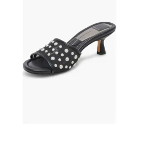 Dolce vita kitten heel Black Pearl Embellished Slide nwb