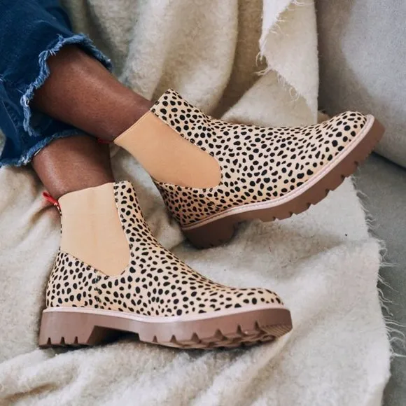 Dolce Vita Pepper 9.5 Leopard Cheetah NIB Animal Print Chelsea Bootie