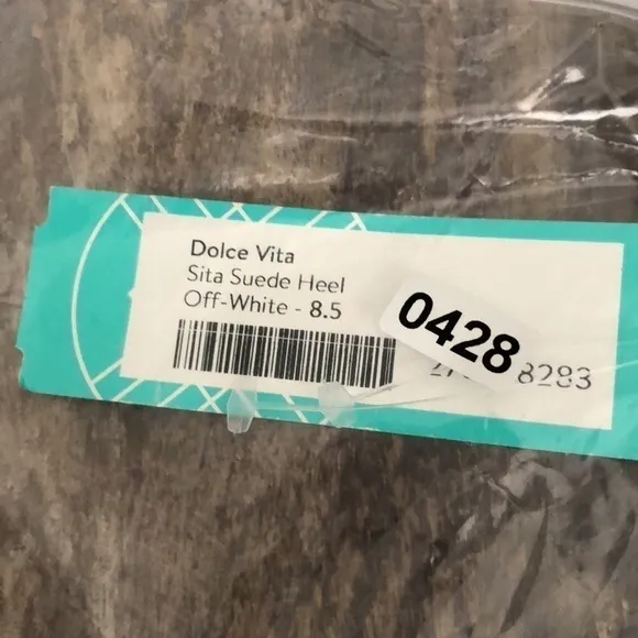 Dolce Vita Sita Mules Heel Faux Leather Off White NEW 8.5 US