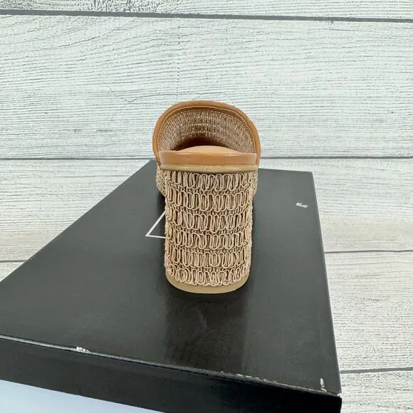 Dolce Vita Women's Cafe Hemma Summer Textured Woven Heeled Mules Size 9.5