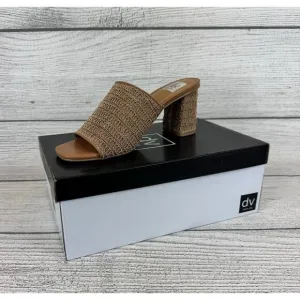 Dolce Vita Women's Cafe Hemma Summer Textured Woven Heeled Mules Size 9.5