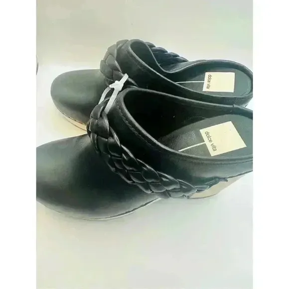 Dolce Vita Women’s Hila Slip on Leather Platform Clogs size 7.5