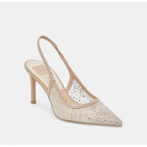 Dolce Vita Women's Kaye Crystal Heels Gold Mesh Size 7