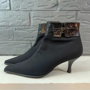 DONALD J PLINER BLACK LUCYA POINTED TOE BOOTIES