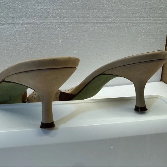 Donald J Pliner Couture EUC‎ Open Toe Kitten Heels Made in ltaly Size 9