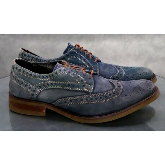 Donald J Pliner Emeri Men's Wingtip Oxfords Dress Shoes Size 9.5 Made In Italy