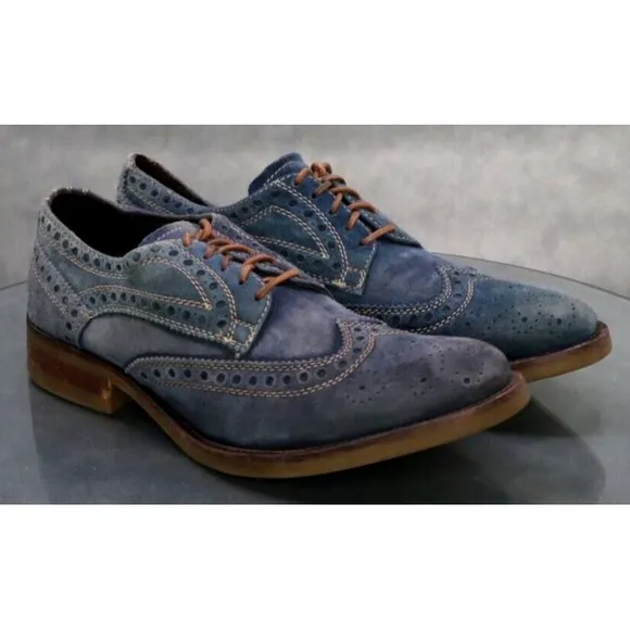 Donald J Pliner Emeri Men's Wingtip Oxfords Dress Shoes Size 9.5 Made In Italy