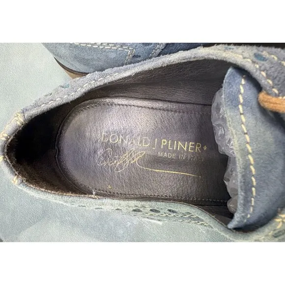 Donald J Pliner Emeri Men's Wingtip Oxfords Dress Shoes Size 9.5 Made In Italy