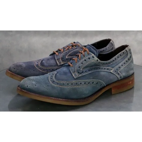 Donald J Pliner Emeri Men's Wingtip Oxfords Dress Shoes Size 9.5 Made In Italy