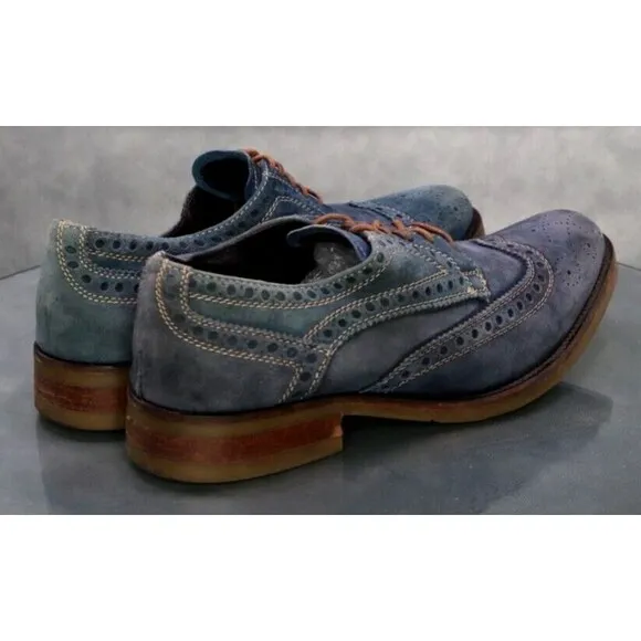 Donald J Pliner Emeri Men's Wingtip Oxfords Dress Shoes Size 9.5 Made In Italy