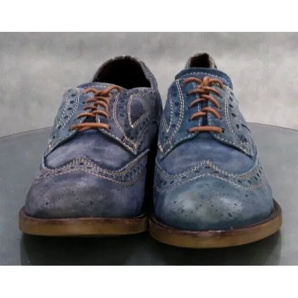 Donald J Pliner Emeri Men's Wingtip Oxfords Dress Shoes Size 9.5 Made In Italy